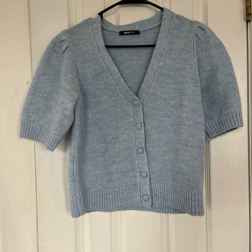 Pastel Blue Button-Up Women's Blouse